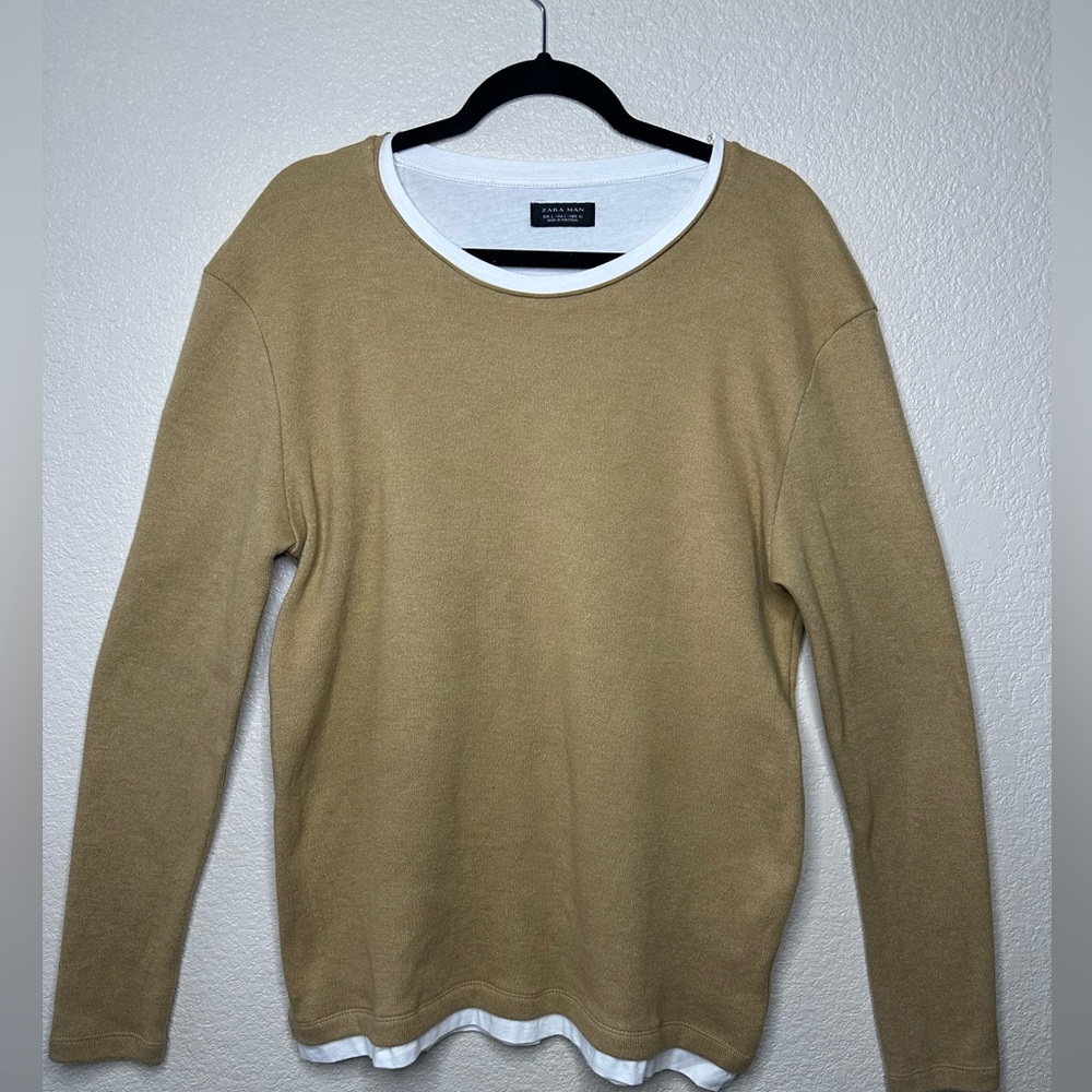 Zara Men Tan/White Sweaters